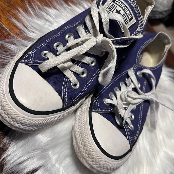 VINTAGE Converse Chuck Taylor All Star (CTAS) Low Top Blue Ribbon M:5 W:7 EUC - Picture 2 of 8